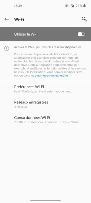 Activer le Utiliser le Wi-Fi