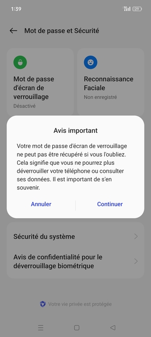 Sélectionnez Continuer