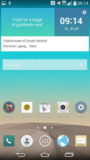 For å kopiere kontakter fra SIM-kortet, gå til startskjermen, og velg Kontakter