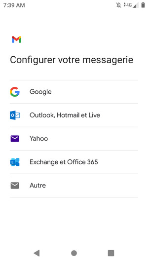 Sélectionnez Exchange et Office 365