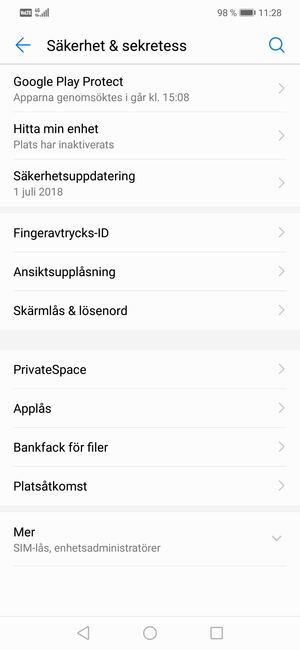 Välj Mer
