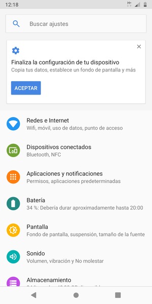 Seleccione Redes e Internet
