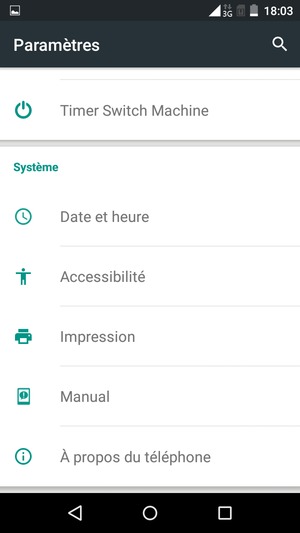 Faites défiler et sélectionnez À propos du téléphone