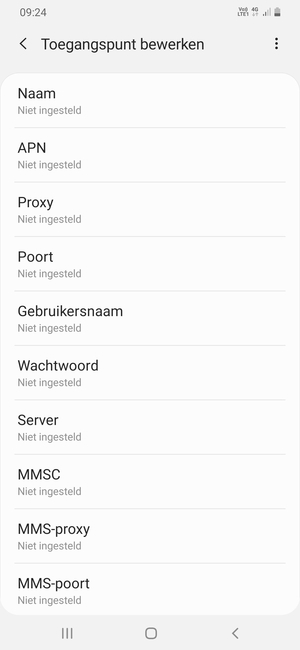 Voer internetgegevens in