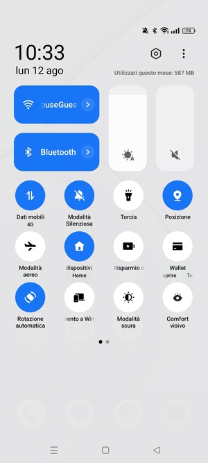 Disattiva Wi-Fi e Bluetooth