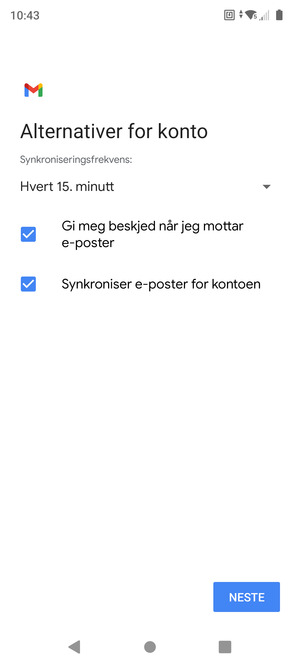 Velg NESTE