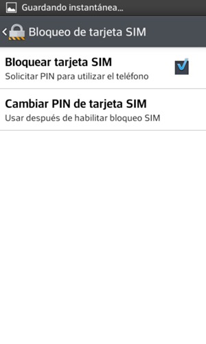 Seleccione Cambiar PIN de tarjeta SIM
