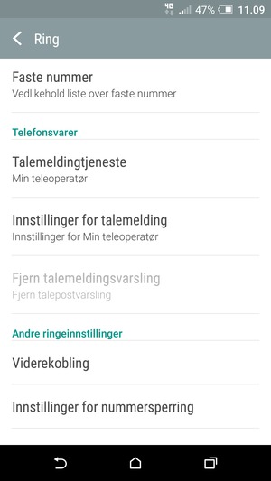 Bla til og velg Innstillinger for talemelding