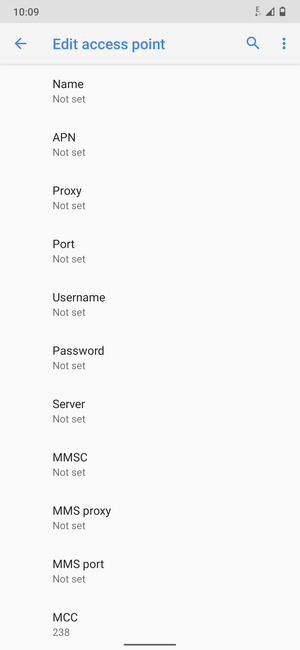 Enter MMS information