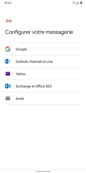 Sélectionnez Exchange et Office 365