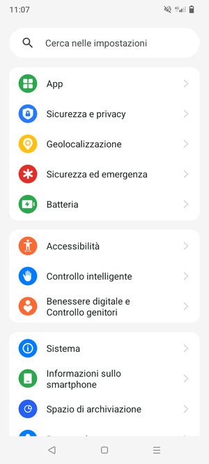 Scorri e seleziona Sicurezza e privacy