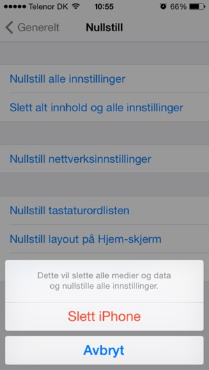Velg Slett iPhone