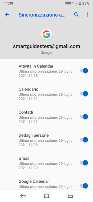 Seleziona il tasto Menu