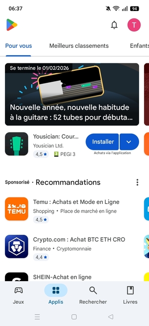 Sélectionnez Rechercher