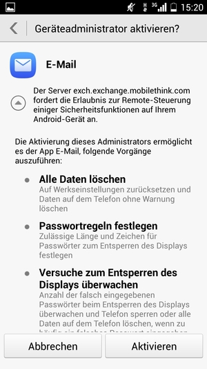 Wählen Sie Aktivieren