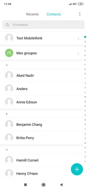 Sélectionnez le bouton du Menu