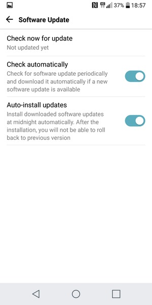 Select Check now for update