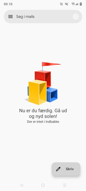 Din Gmail er klar til brug