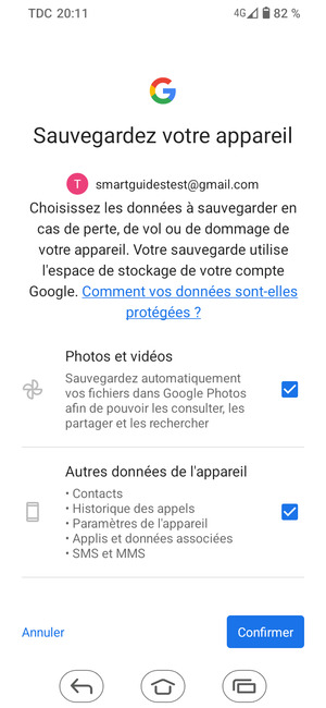 Sélectionnez votre options préférées et sélectionnez Confirmer