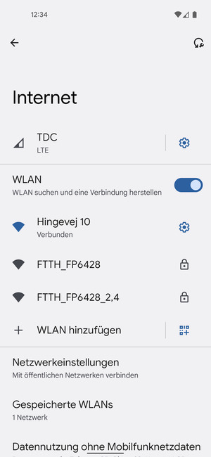 Sie sind nun mit dem WLAN-Netzwerk verbunden