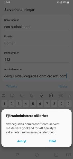 Välj Tillåt