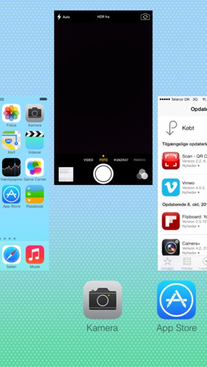 Swipe apps opad for at lukke dem. Dette vil spare batteri.