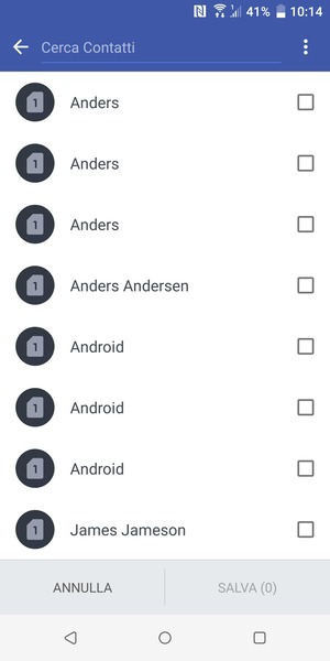 Seleziona il tasto Menu