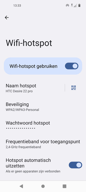 Uw telefoon is nu geïnstalleerd voor gebruik als modem