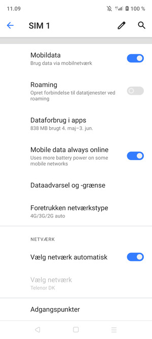 Scroll til og vælg Adgangspunkter