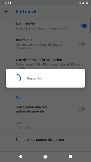 Espere a que la búsqueda termine