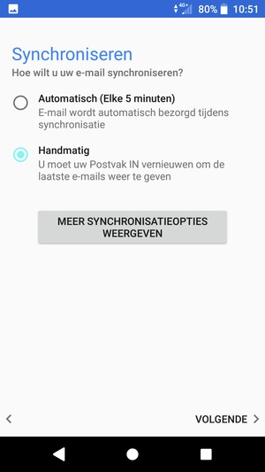 Selecteer uw voorkeursoptie en selecteer VOLGENDE