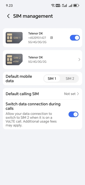 Your eSIM has now been activated