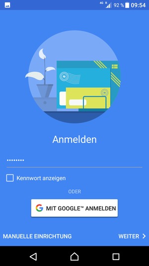 Geben Sie Ihre Gmail Passwort ein und wählen Sie WEITER