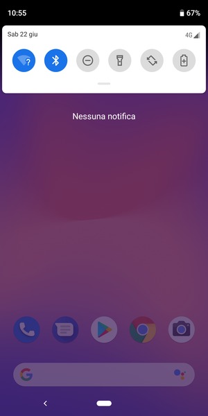 Scorri nuovamente verso il basso il menu in alto