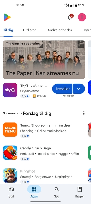 Vælg Søg
