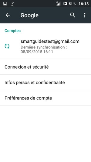 Sélectionnez votre compte