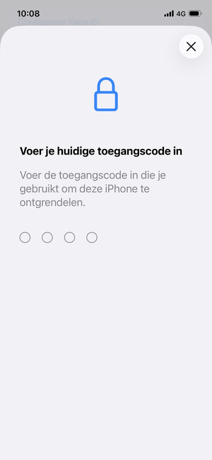 Voer je huidige toegangscode in