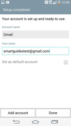 Give your account a name and enter your name. Select Done
