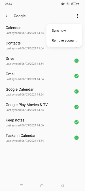 Select Sync now
