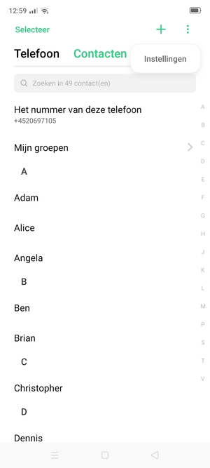 Selecteer Instellingen
