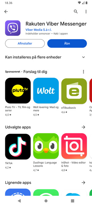 Vælg Åbn