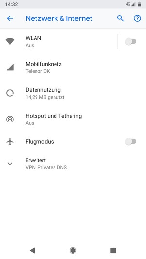 Wählen Sie Mobilfunknetz