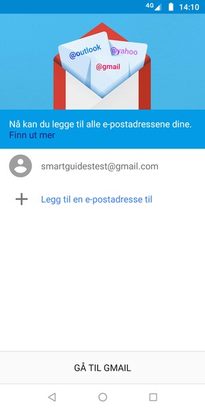 Velg GÅ TIL GMAIL