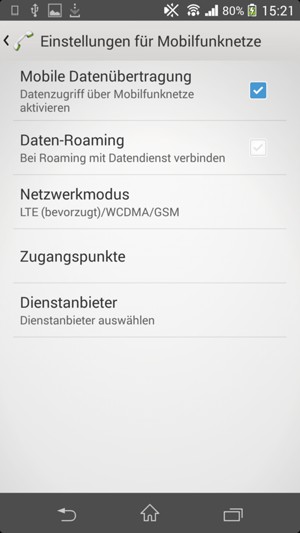 Wählen Sie Zugangspunkte