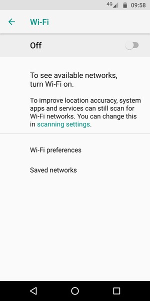Turn on Wi-Fi