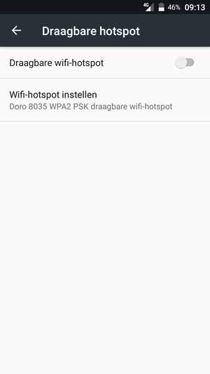 Selecteer Wifi-hotspot instellen