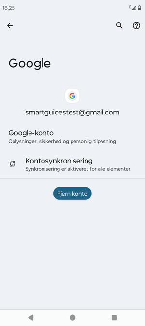 Vælg Kontosynkronisering