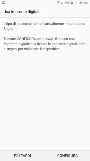Seleziona PIÙ TARDI
