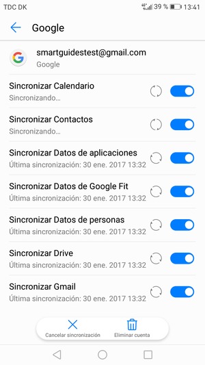 Su información será sincronizada