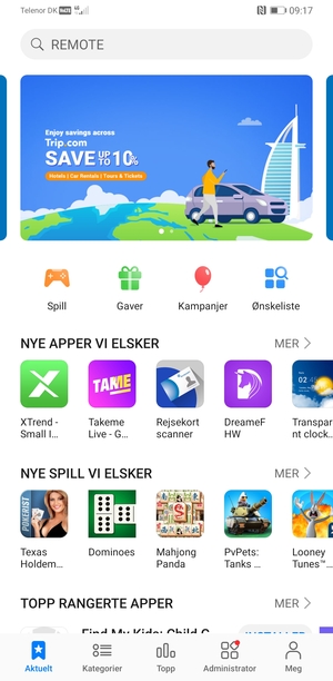 Velg søkefelt